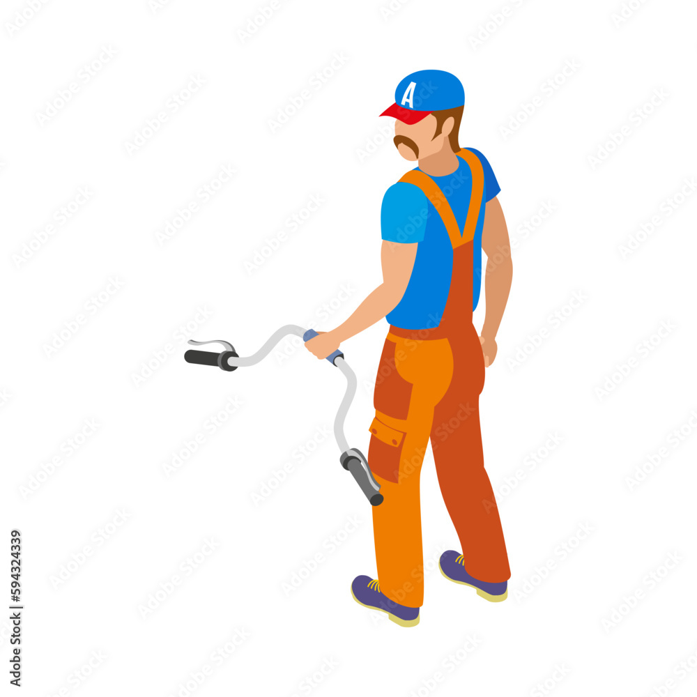 Isometric Mechanic Icon Isometric Mechanic Icon