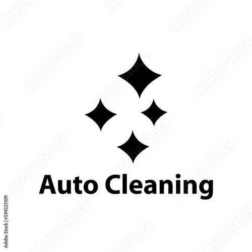 Auto Cleaning icon vector flat illustration on white background