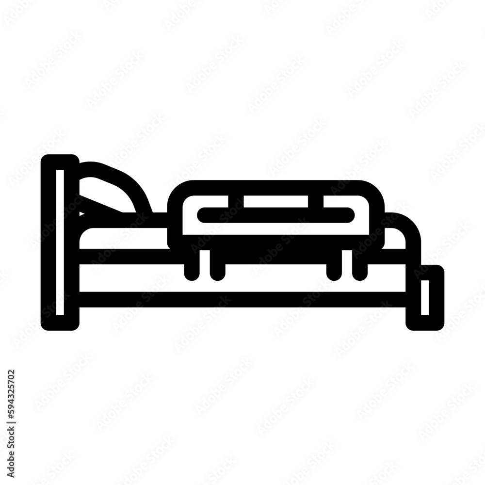 bed rail kid bedroom line icon vector illustration bed rail kid bedroom line icon vector illustration