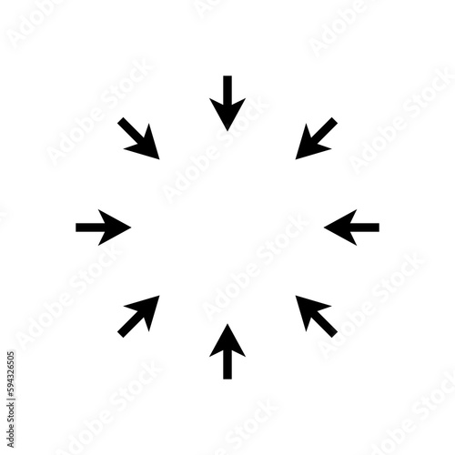 Pressure arrow icon illustration on white background 