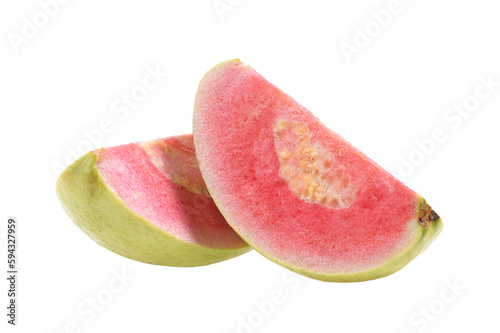 Quadro su tela Pink Guava slice isolated on transparent png
