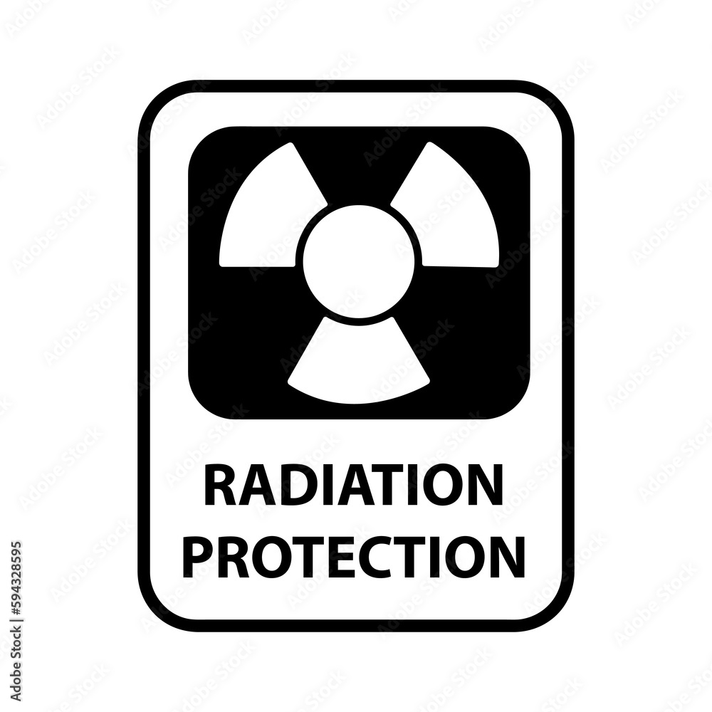 Radiation Protection sign vector illustration on white background Radiation Protection sign vector illustration on white background