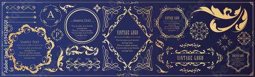 高級感のあるフレームデザインセット	