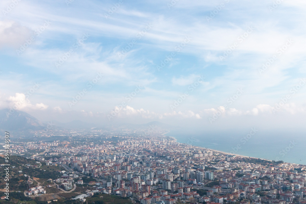 Panoramic view of Alanya from the observation deck