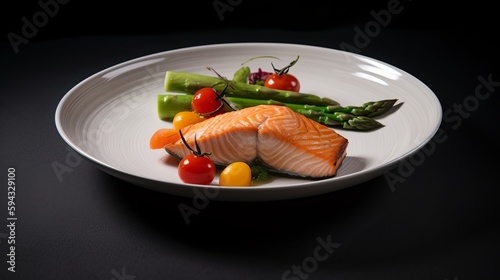 Delicious Salmon with Asparagus and Cherry Tomatoes
