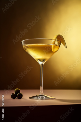 Studio photograph of a beautiful minimalist cocktail.