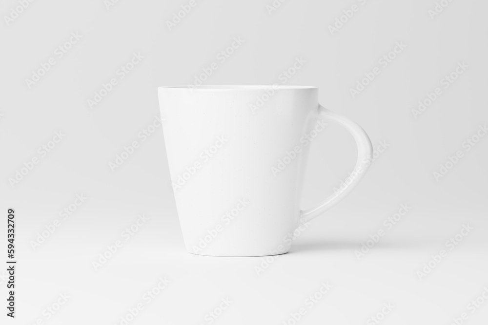 Fototapeta premium Ceramic Mug Cup For Coffee Tea White Blank 3D Rendering Mockup