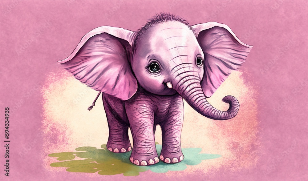  an elephant with a pink background and a pink background with a pink background and a pink elephant with a pink background and a pink background with a pink background.  generative ai