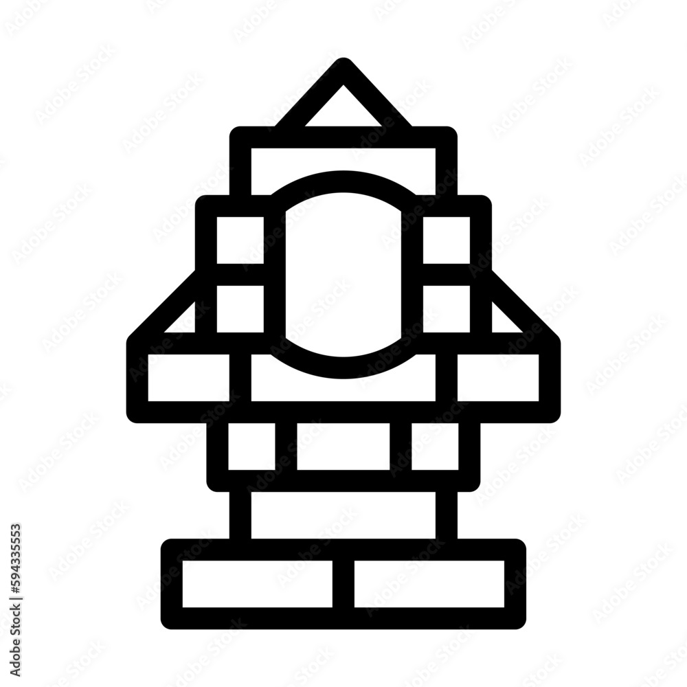 blocks toy child line icon vector illustration blocks toy child line icon vector illustration