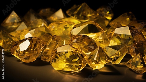 Glittering Heap of Yellow Diamonds