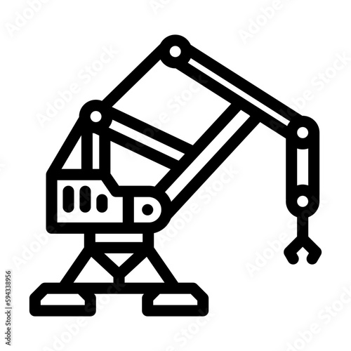 unloading steel production line icon vector illustration