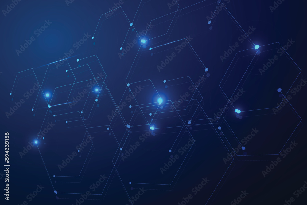 Technology connection digital data and big data concept. Abstract lines and dots connect background vector Technology connection digital data and big data concept. Abstract lines and dots connect background vector