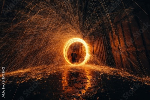 Image that captures the essence of the burning steel wool