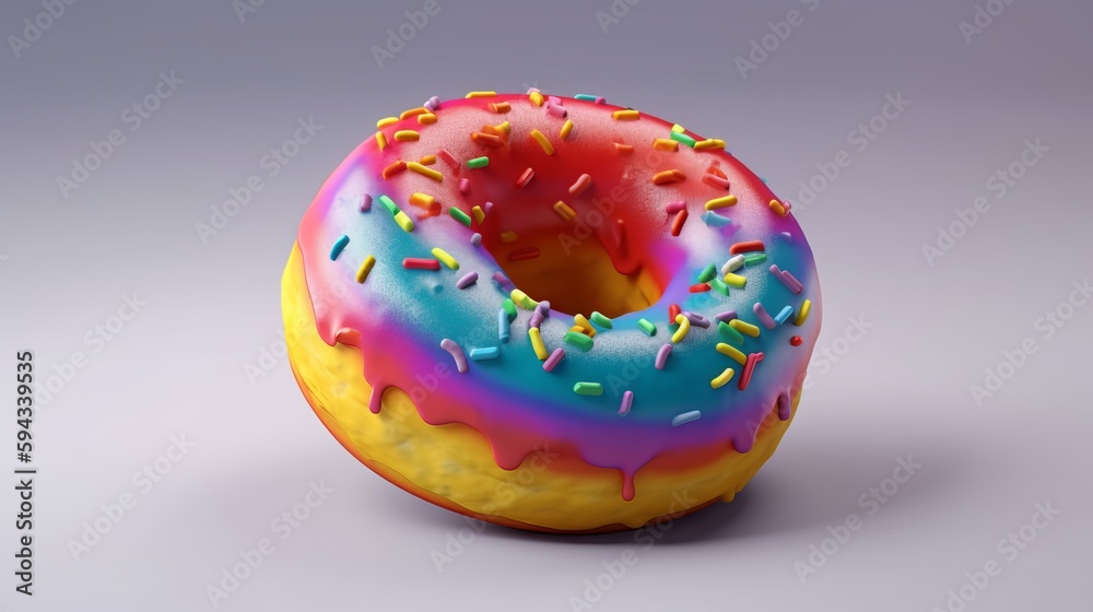 Delicious Rainbow Donut Delicious Rainbow Donut