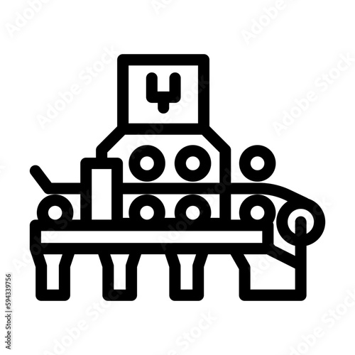hot strip mill steel production line icon vector illustration