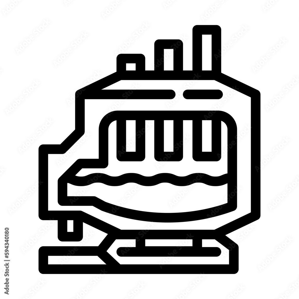 electric arc furnace steel production line icon vector illustration electric arc furnace steel production line icon vector illustration