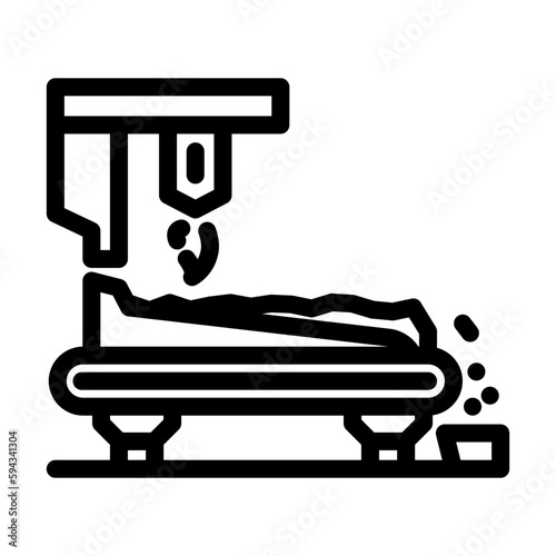 sinter plant steel production line icon vector illustration