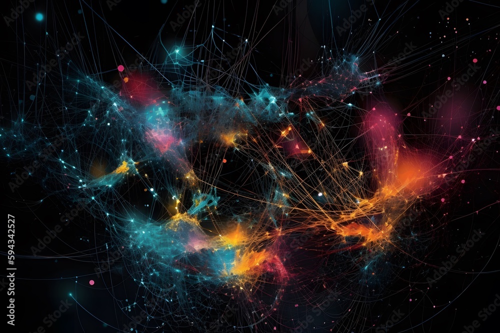 A spellbinding image of neon constellations (Generative AI) A spellbinding image of neon constellations (Generative AI)