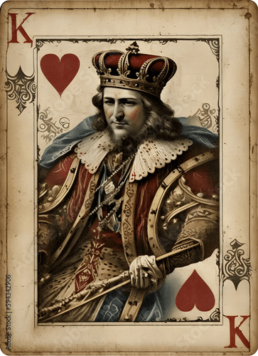 king of hearts playing card Generative AI	