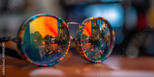 color blind glasses generative ai © Poter