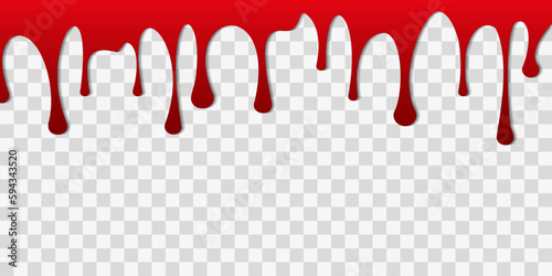 Red drip liquid background with blank space for design