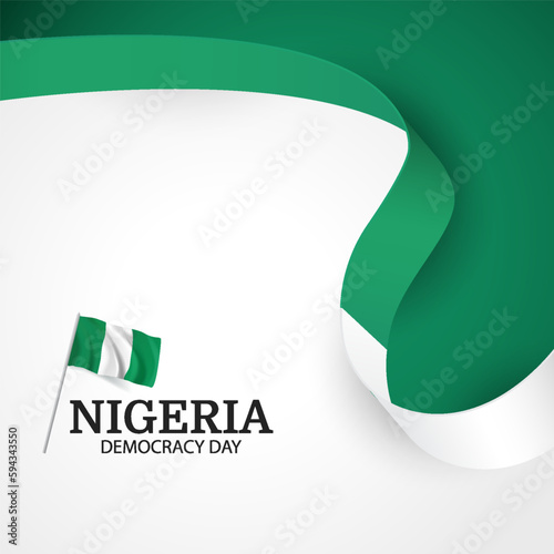 Vector Illustration of  Nigeria Democracy Day. Banner.
