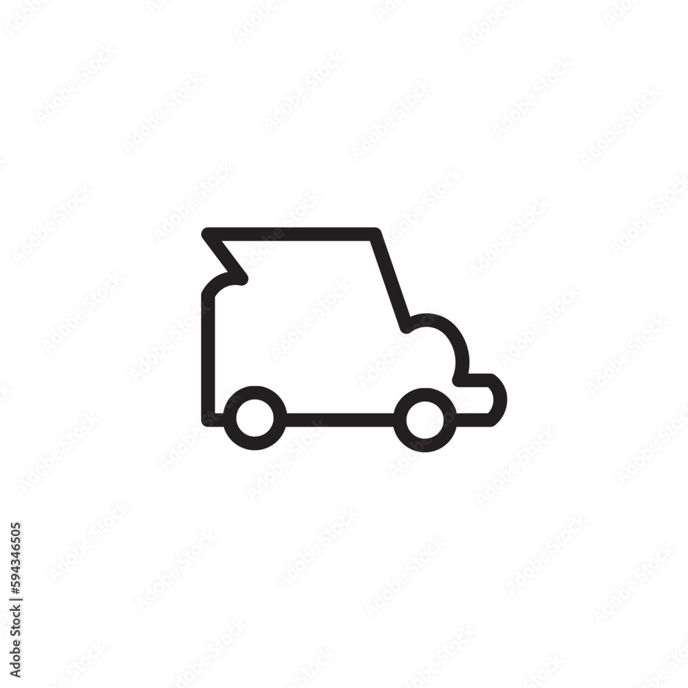 Fototapeta premium Car Hotel Rent Outline Icon