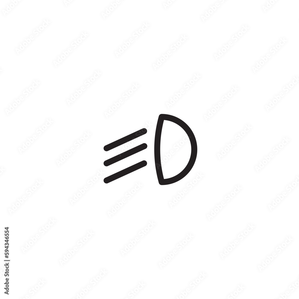 Light Service Setting Outline Icon Light Service Setting Outline Icon