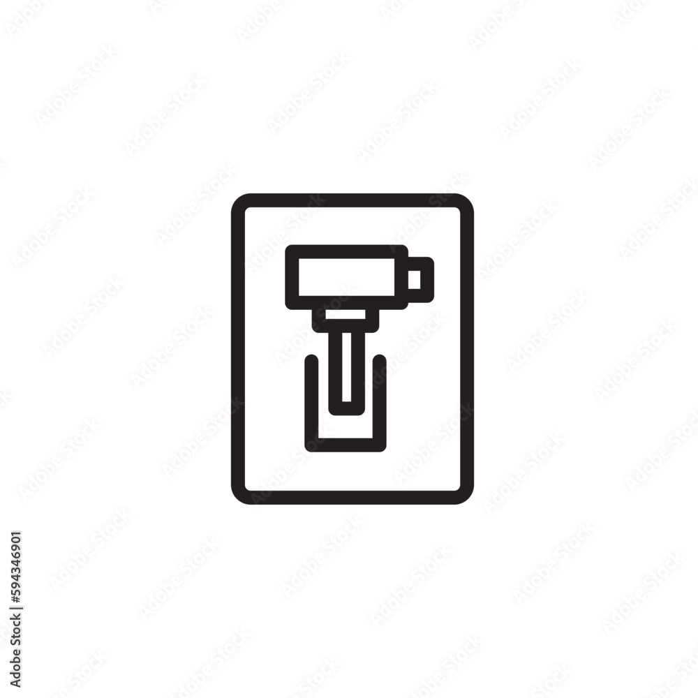 Car Service Transmission Outline Icon Car Service Transmission Outline Icon
