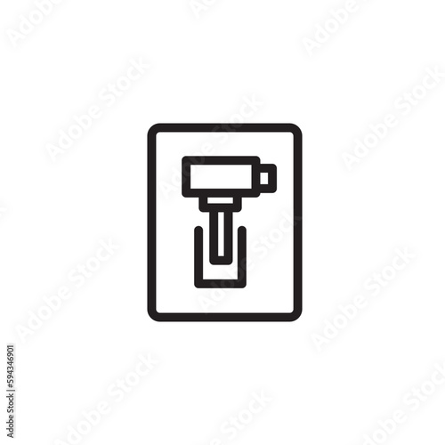 Car Service Transmission Outline Icon