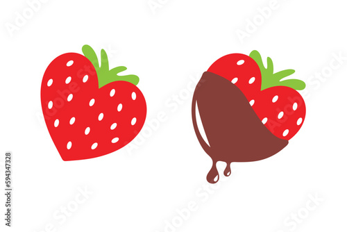 Strawberry Heart dipped in chocolate 