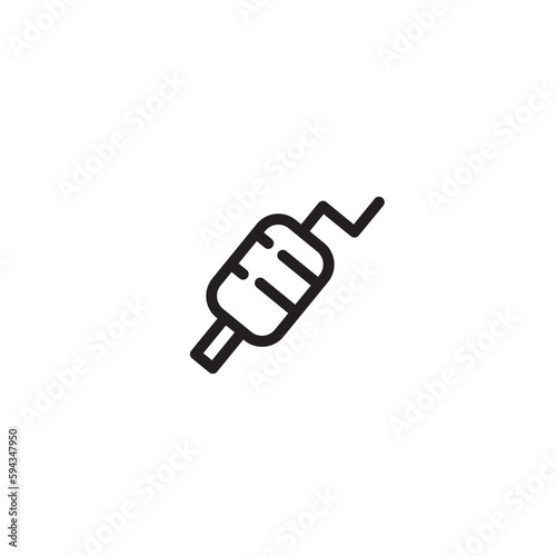 Exhaust Manifold Pipe Outline Icon