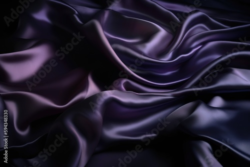  a purple and black background with a very large amount of fabric on it's side and a black background with a very large amount of fabric on it's side. generative ai