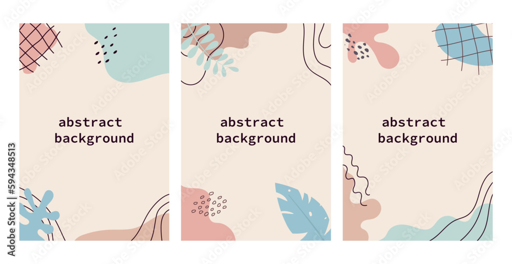 Set of isolated abstract backgrounds. Copy space. Hand drawn various geometric organic shapes, lines, spots, drops. Template frame, border for inscriptions. Geometric shapes forms lines. Vector Set of isolated abstract backgrounds. Copy space. Hand drawn various geometric organic shapes, lines, spots, drops. Template frame, border for inscriptions. Geometric shapes forms lines. Vector