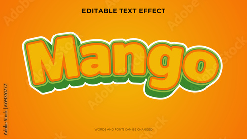 text effect with fruits theme