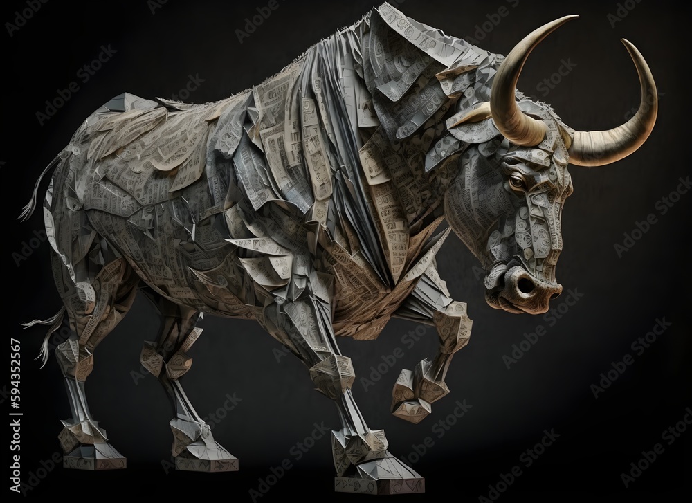 Fototapeta premium Bullenlauf Ein Symbol für Wachstum und Prosperität - 