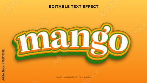 mango text effect with 3d style