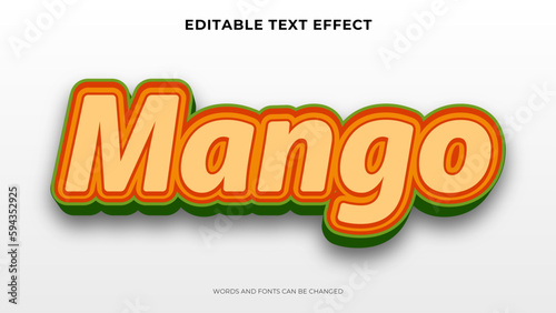 mango text effect with 3d style