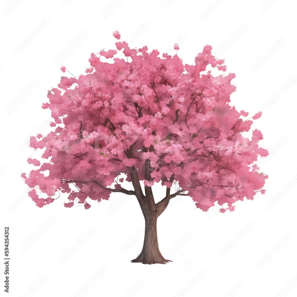 Fototapeta premium sakura tree isolated on white