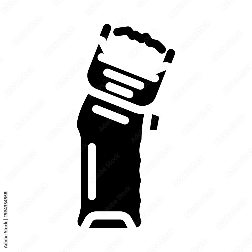 taser gun crime glyph icon vector illustration taser gun crime glyph icon vector illustration