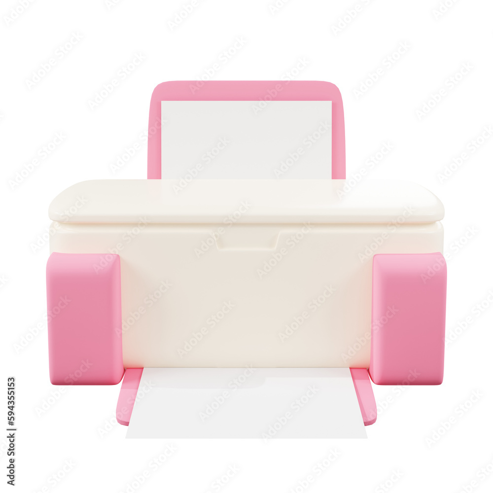 3d icon minimal rendering printer 3d icon minimal rendering printer