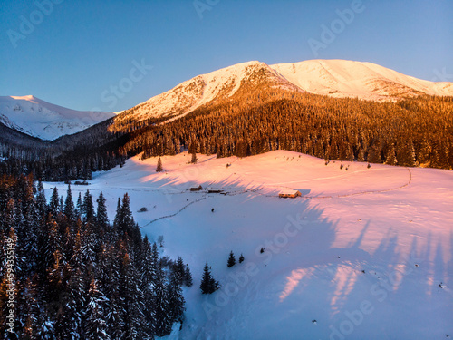 Obraz na płótnie Sunrise in Carpathians w salonie