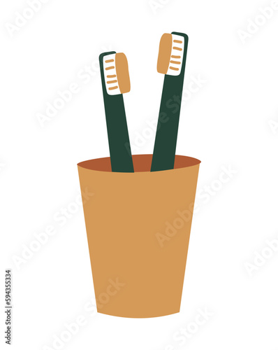 Toothbrush vector