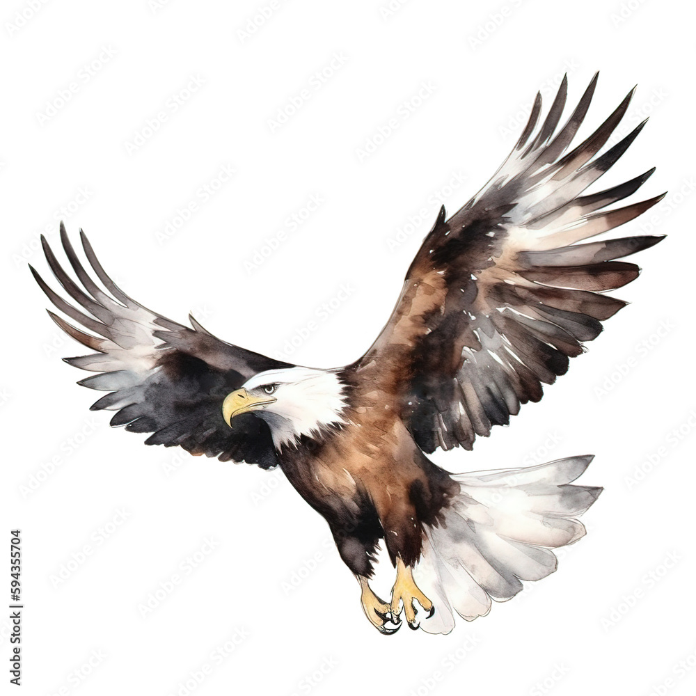 Obraz premium american eagle isolated on white background