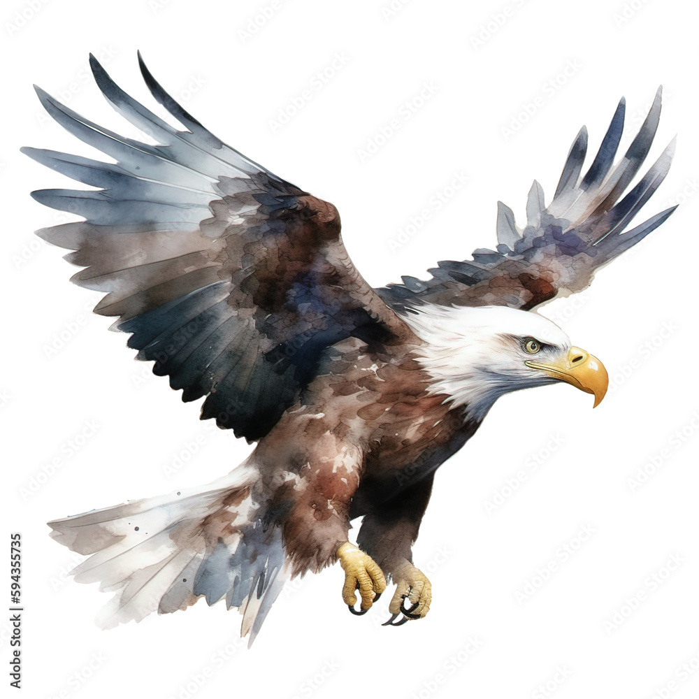 Obraz premium american eagle isolated on white background