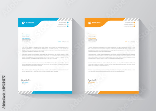 Corporate Modern Simple and Clean Lettter Head Design Template Print Ready Design For Your Business 