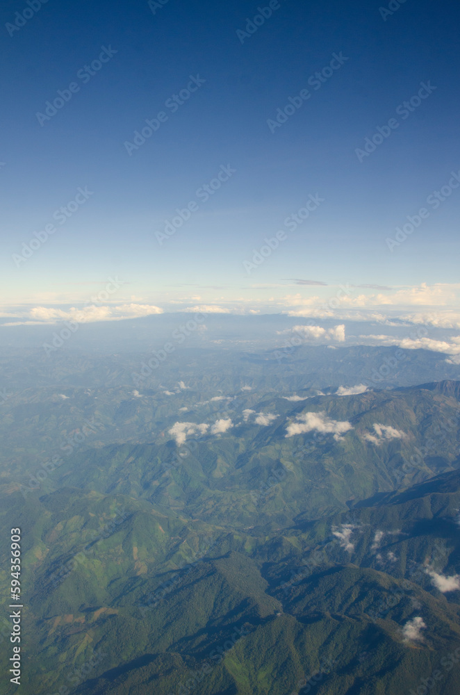 aerial view of the mountains