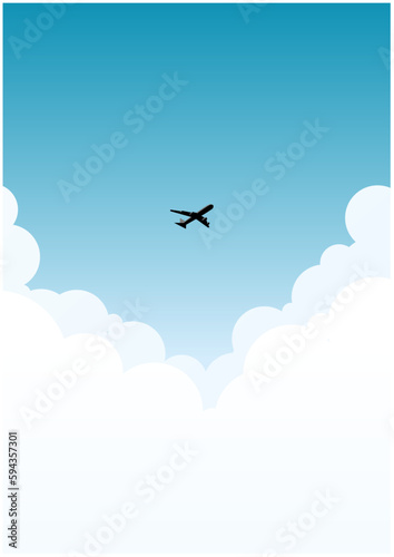 青空を飛ぶ飛行機