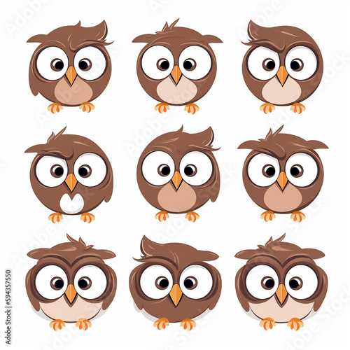 Wallpaper Mural More animated owls with a range of expressions, from startled to smug, each one adding a different facet to the collective portrayal of these creatures. Torontodigital.ca