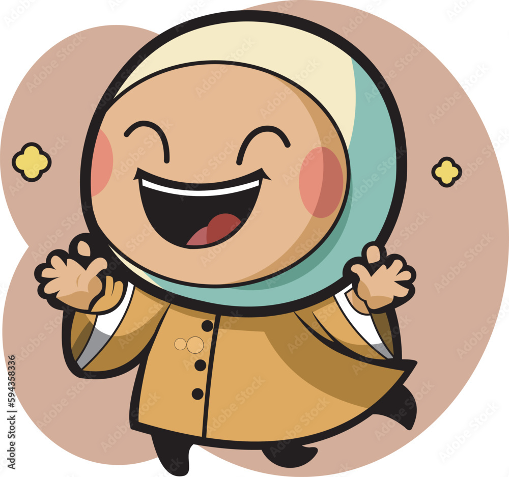 cute and adorable hijab muslim woman vector illustration cute and adorable hijab muslim woman vector illustration